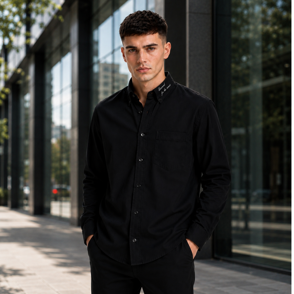 The Navy Oxford Shirt (Black)