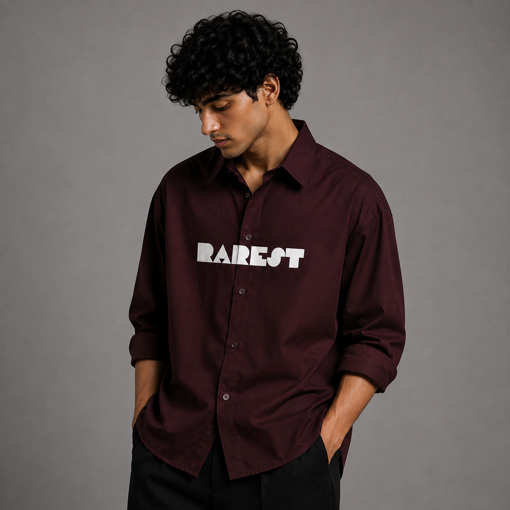 RAREST Founder’s Collection — Burgundy Oversized Shirt