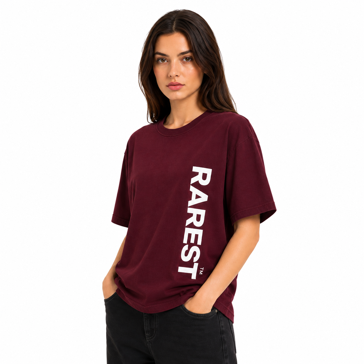 (Unisex) The Maroon Tee | 240 GSM Oversized T-Shirt