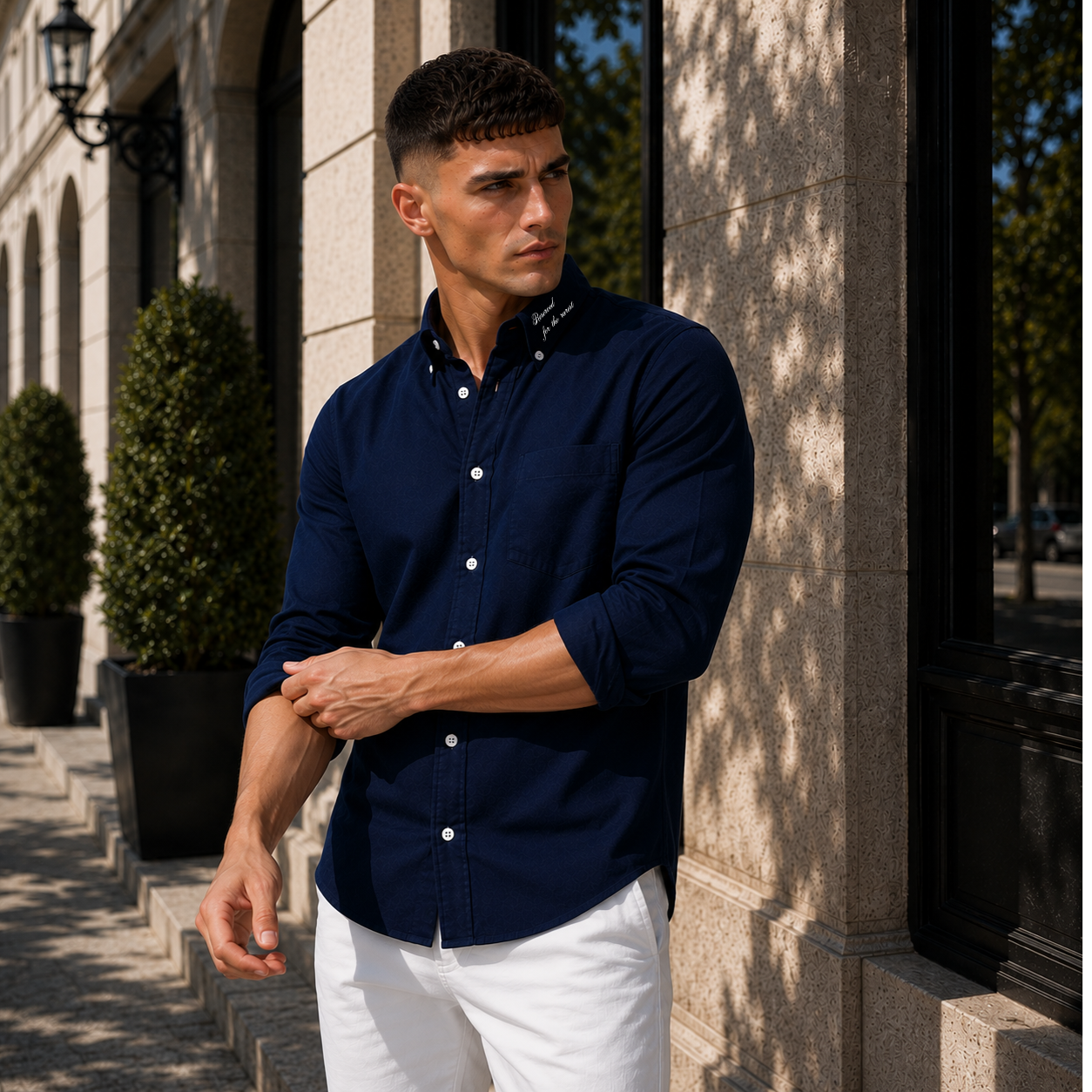 The Navy Oxford Shirt (Navy Blue)