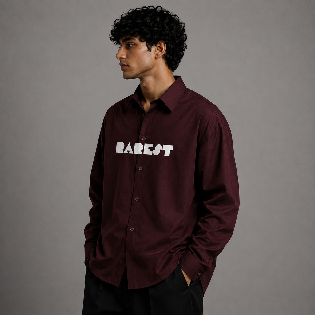RAREST Founder’s Collection — Burgundy Oversized Shirt