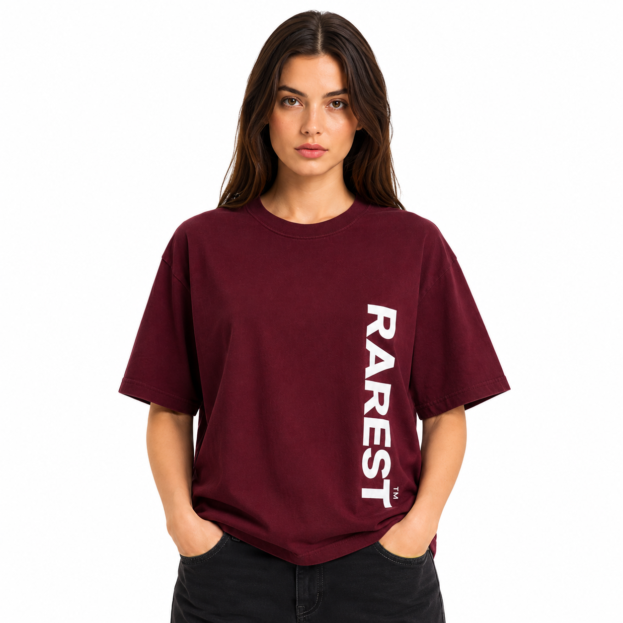 (Unisex) The Maroon Tee | 240 GSM Oversized T-Shirt