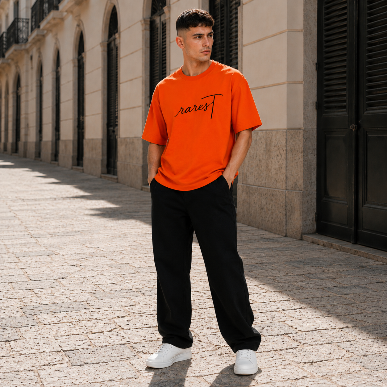 (Unisex) The Orange Oversized T-Shirt | 240 GSM