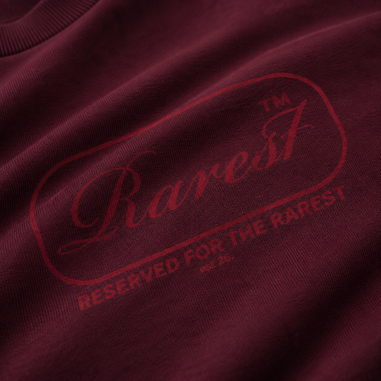 RAREST Founder's Collection — Burgundy Oversized T-Shirt