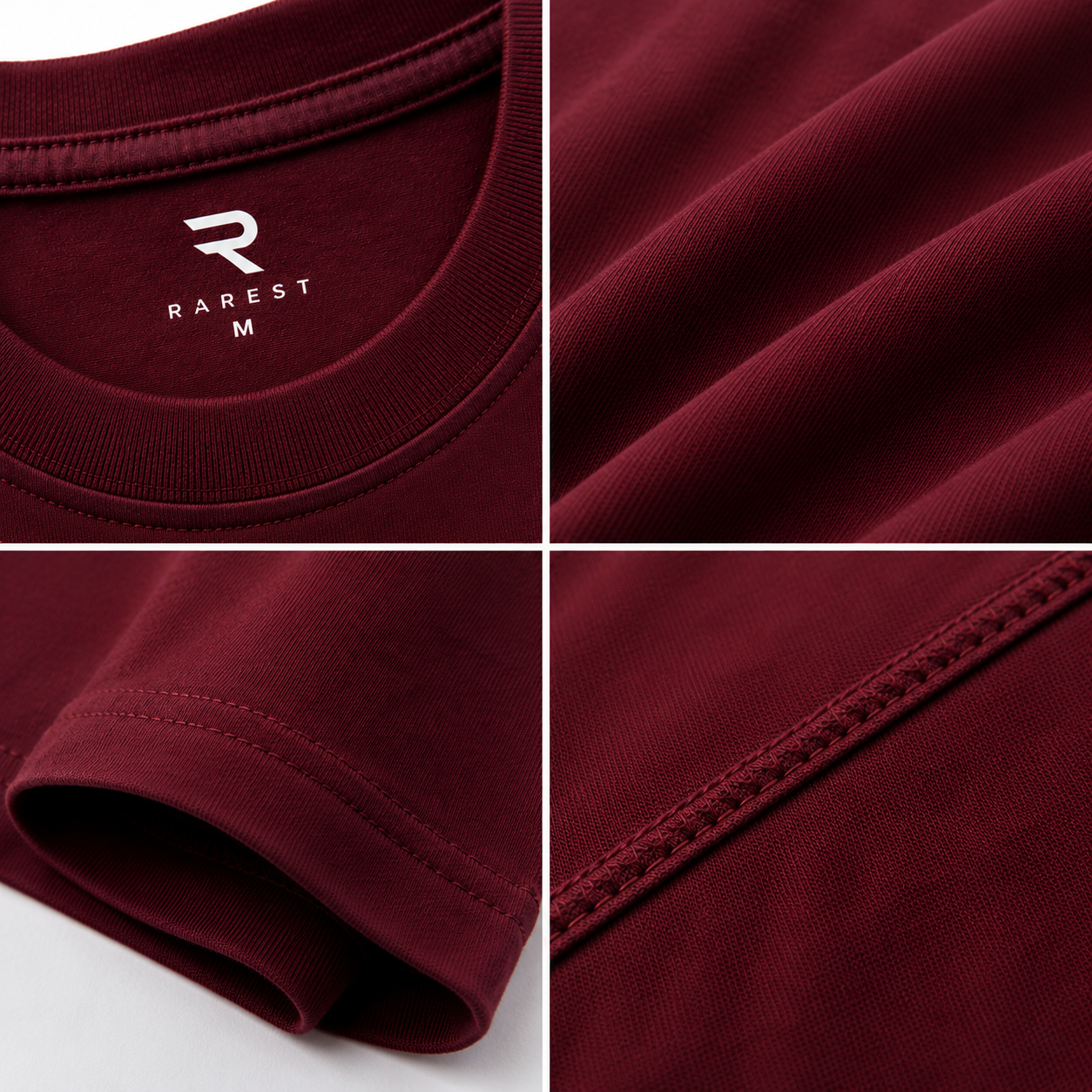 (Unisex) The Maroon Tee | 240 GSM Oversized T-Shirt