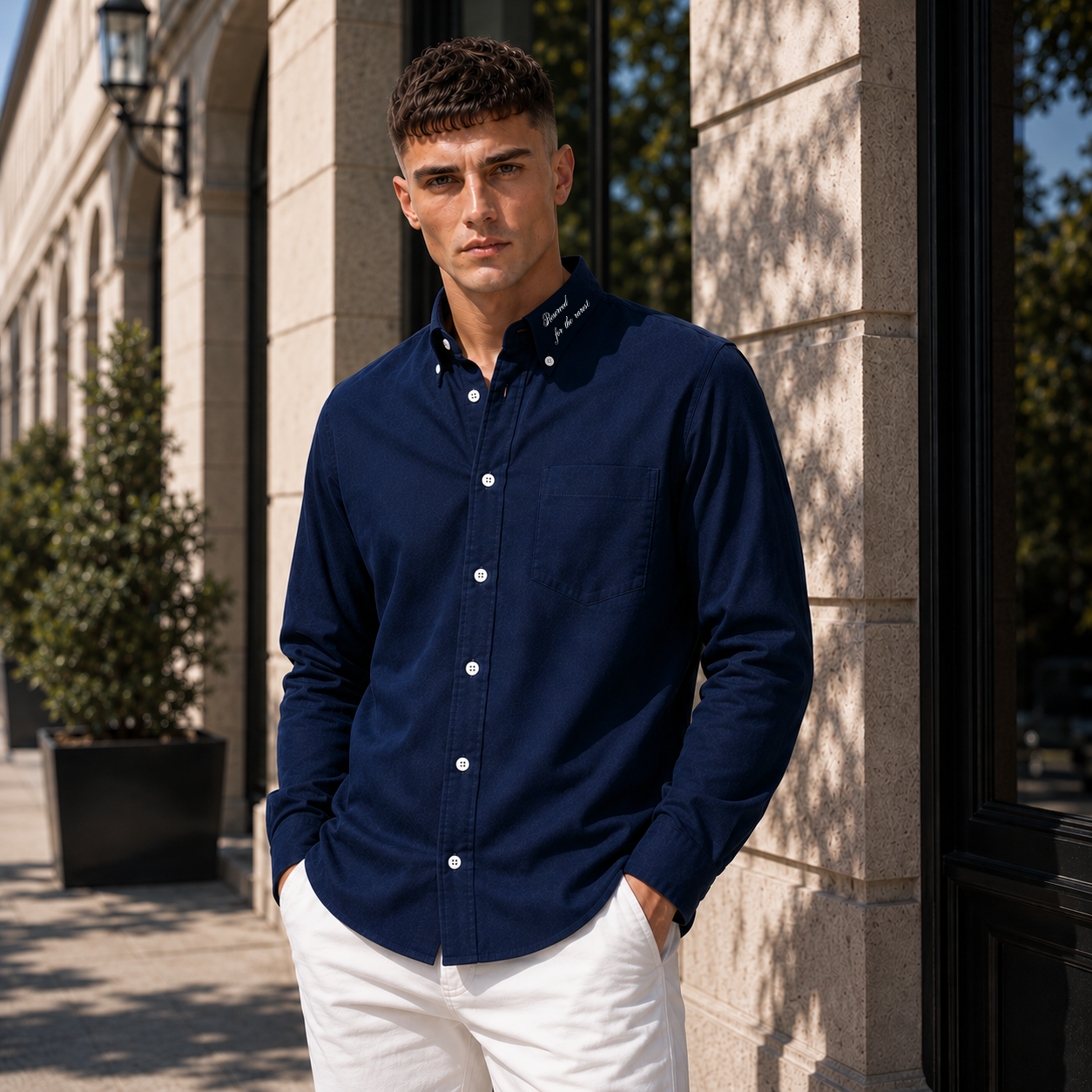 The Navy Oxford Shirt (Navy Blue)