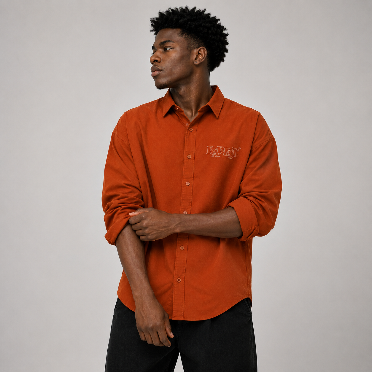 RAREST Founder's Collection — Orange Oversized Shirt
