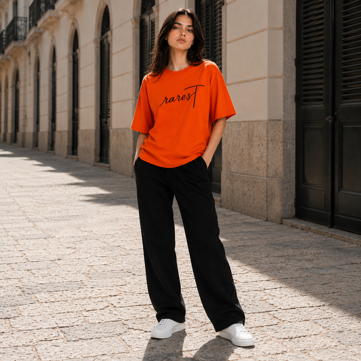 (Unisex) The Orange Oversized T-Shirt | 240 GSM