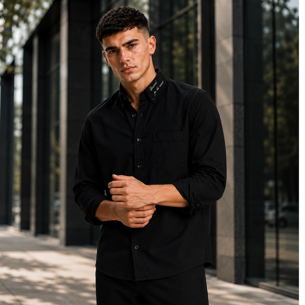 The Navy Oxford Shirt (Black)