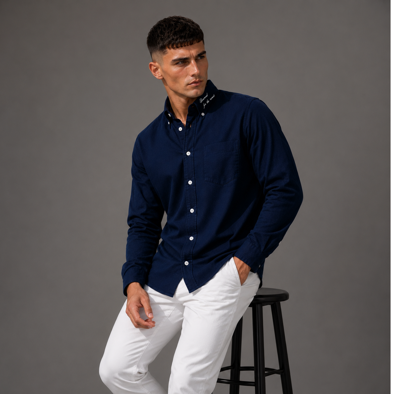 The Navy Oxford Shirt (Navy Blue)