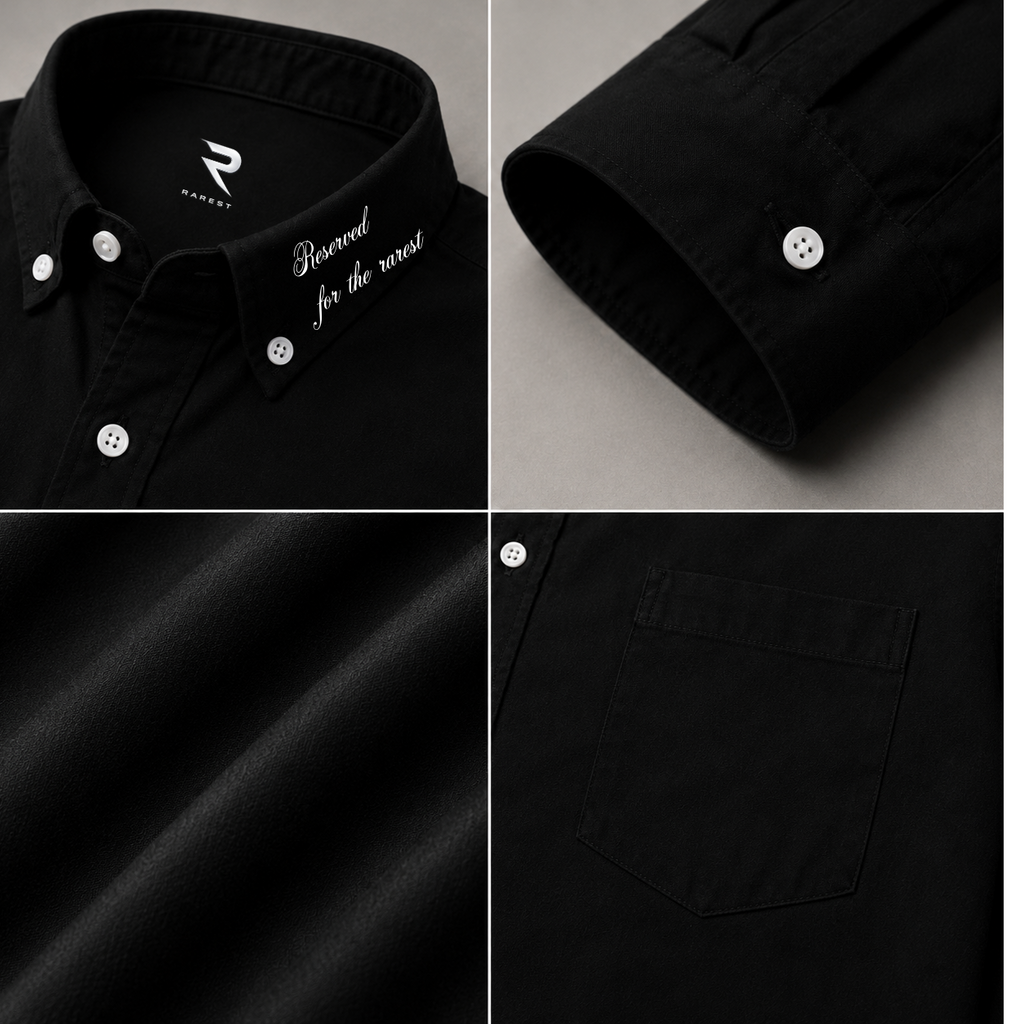 The Navy Oxford Shirt (Black)