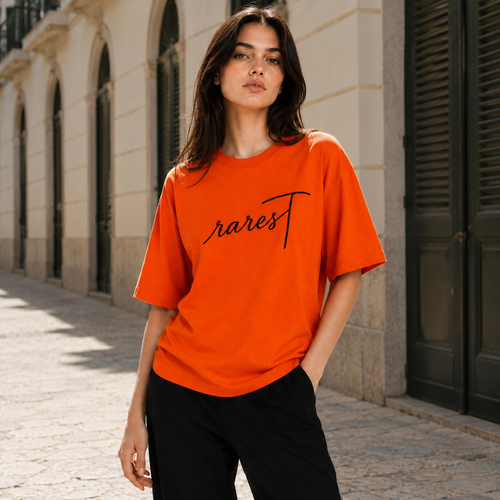 (Unisex) The Orange Oversized T-Shirt | 240 GSM